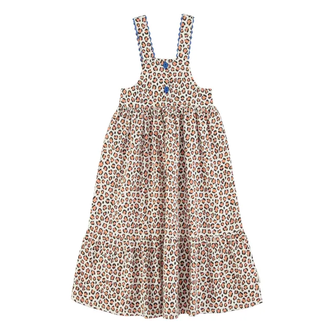 Kleid Leopard Bio-Baumwolle | Seidenfarben