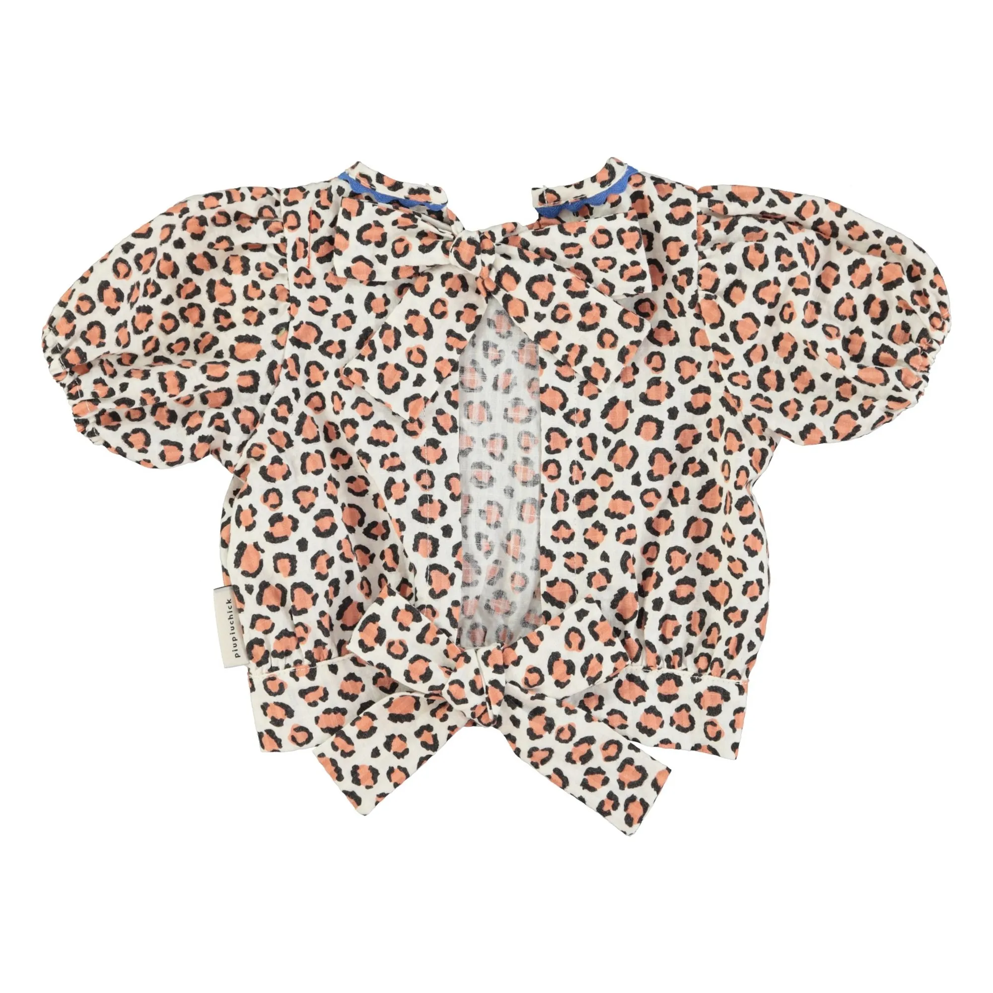 Blouse Crop Léopard Coton Bio | Ecru- Image produit n°6