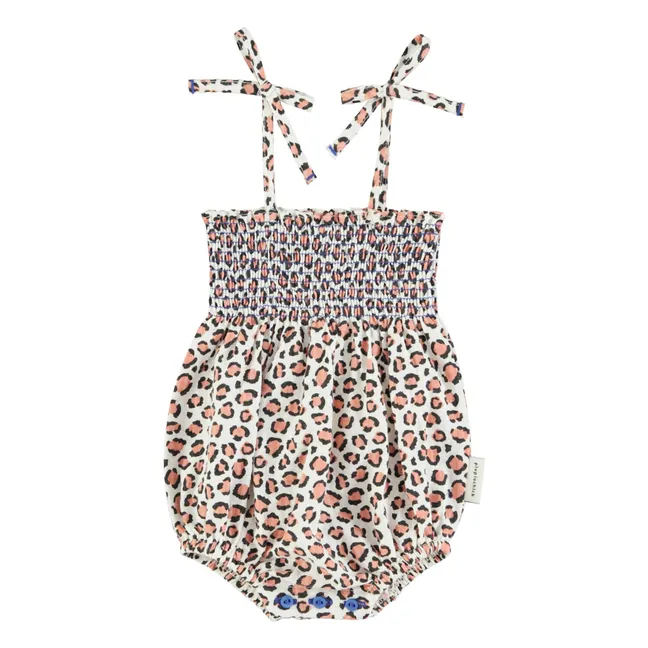 Strampelanzug Leopard Bio-Baumwolle | Seidenfarben