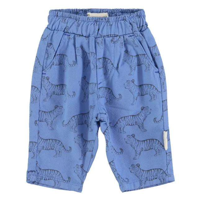 Pantalones de algodón orgánico Tiger | Azul