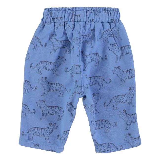 Pantalones de algodón orgánico Tiger | Azul