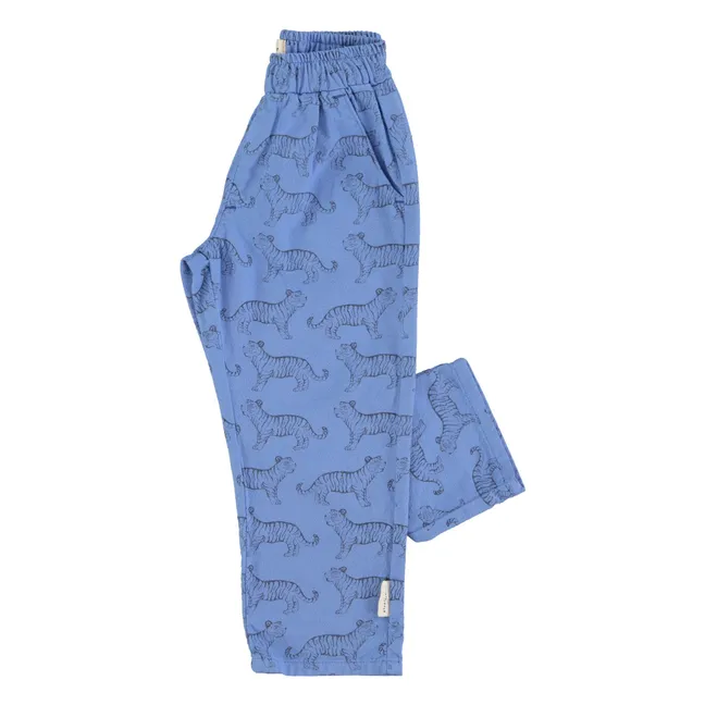 Pantalones de algodón orgánico Tiger | Azul