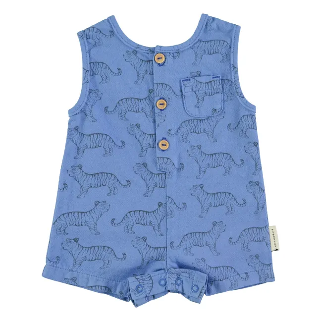 Einteiler Tiger Bio-Baumwolle | Blau