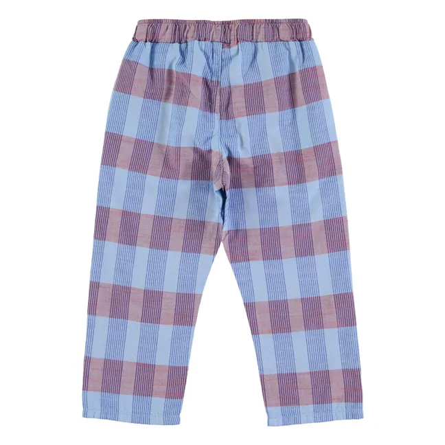 Pantalon Carreaux Coton Bio | Azul