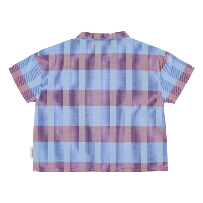 Chemise Carreaux Coton Bio | Bleu