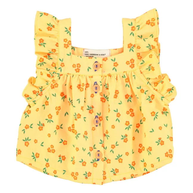 Top Blume Bio-Baumwolle | Gelb