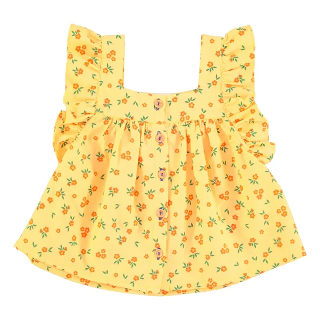Top Blume Bio-Baumwolle | Gelb