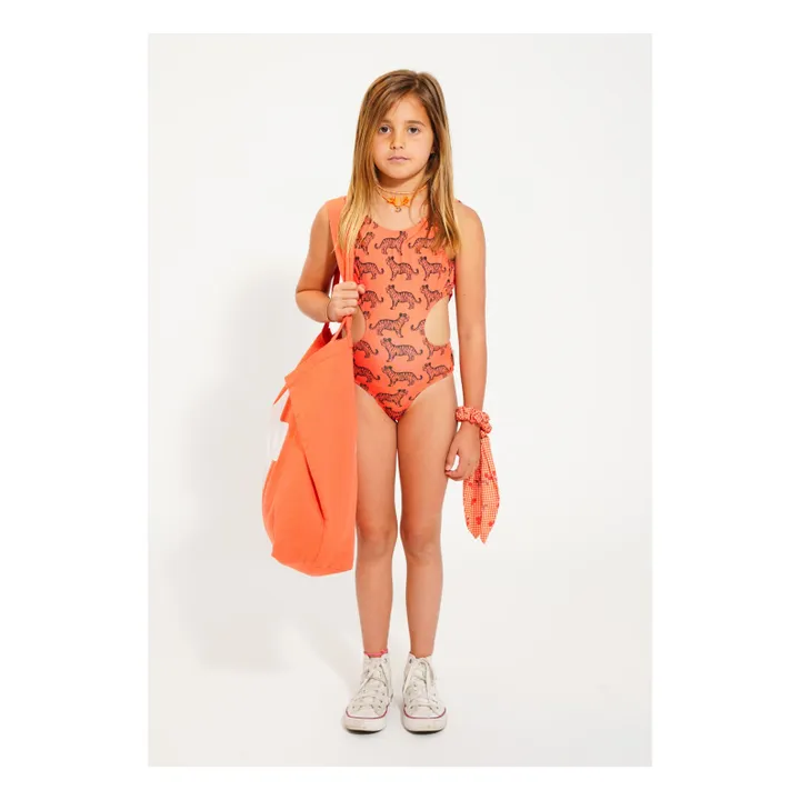 Maillot de Bain Tiger Fibres Recyclées | Orange- Image produit n°1