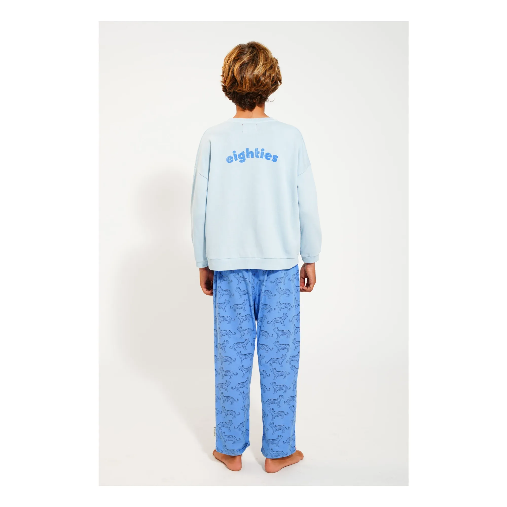Eighties organic cotton sweatshirt | Light Blue- Product image n°2