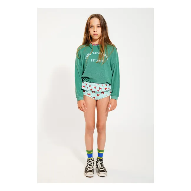 Sudadera con logotipo de rizo orgánico | Verde