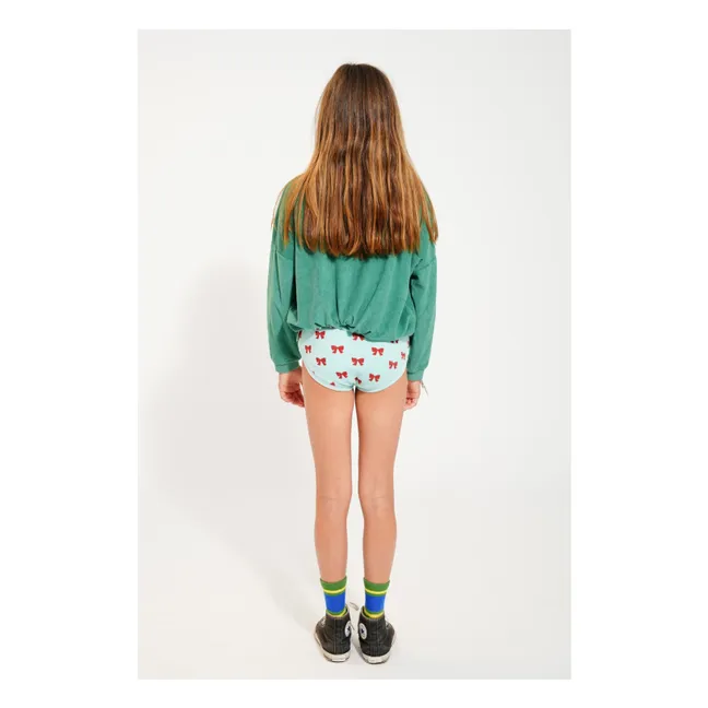 Sudadera con logotipo de rizo orgánico | Verde