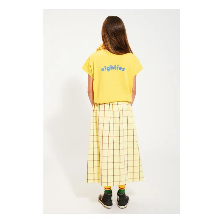 Carreaux skirt  | Pale yellow- Product image n°2