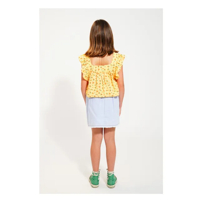 Top Blume Bio-Baumwolle | Gelb