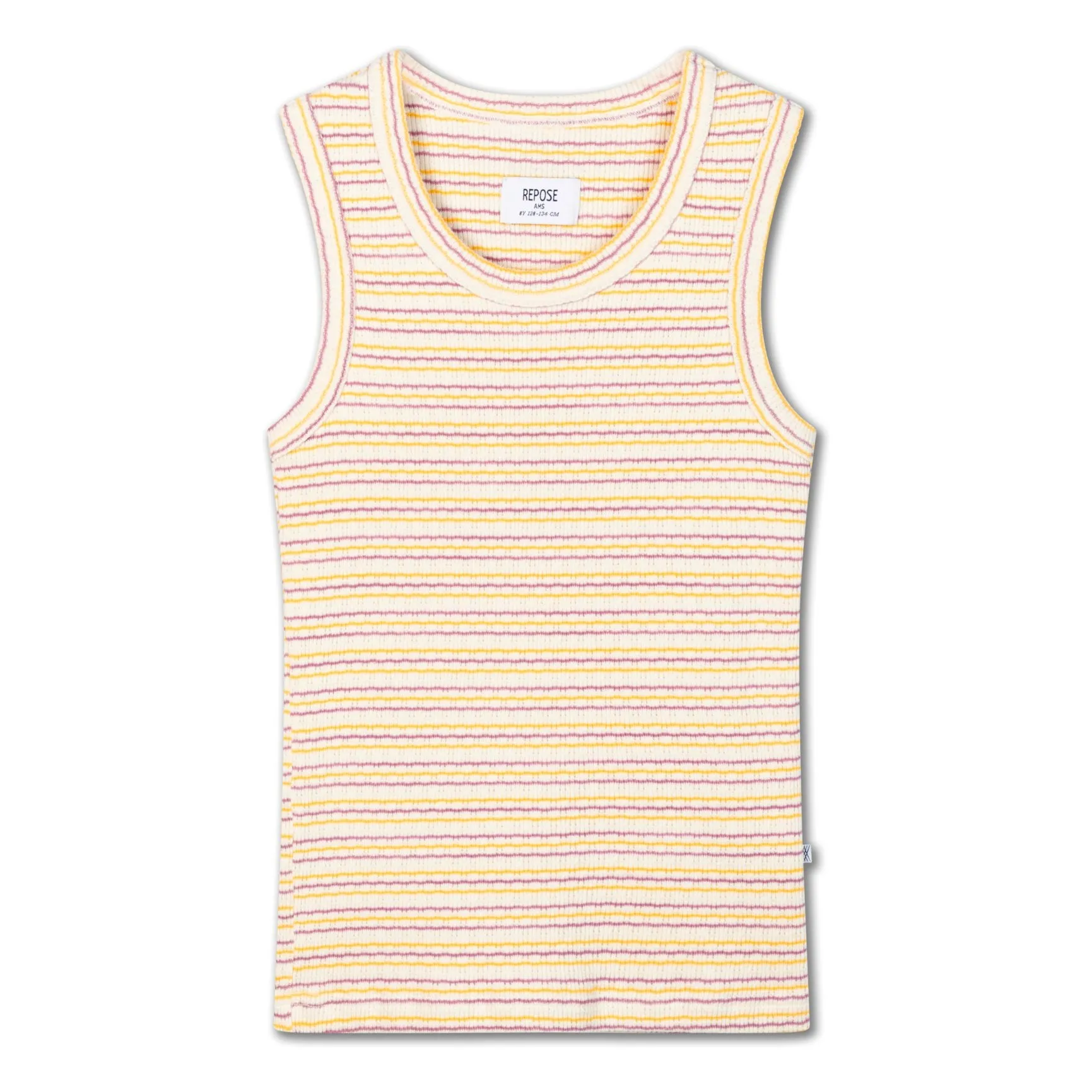 Repose Ams Ecru Organic Cotton Ribbed Tank Top