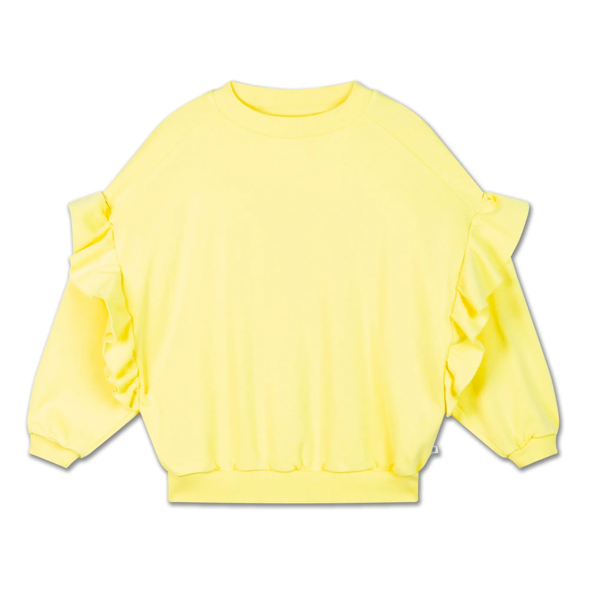 Repose Ams Lemon Yellow Organic Cotton Ruffled Sweatshirt