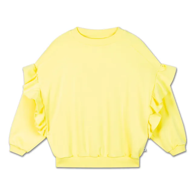 Sweat Volants Coton Bio | Jaune citron