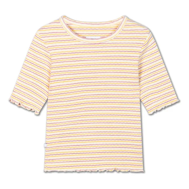 T-Shirt Cotelé Coton Bio | Ecru