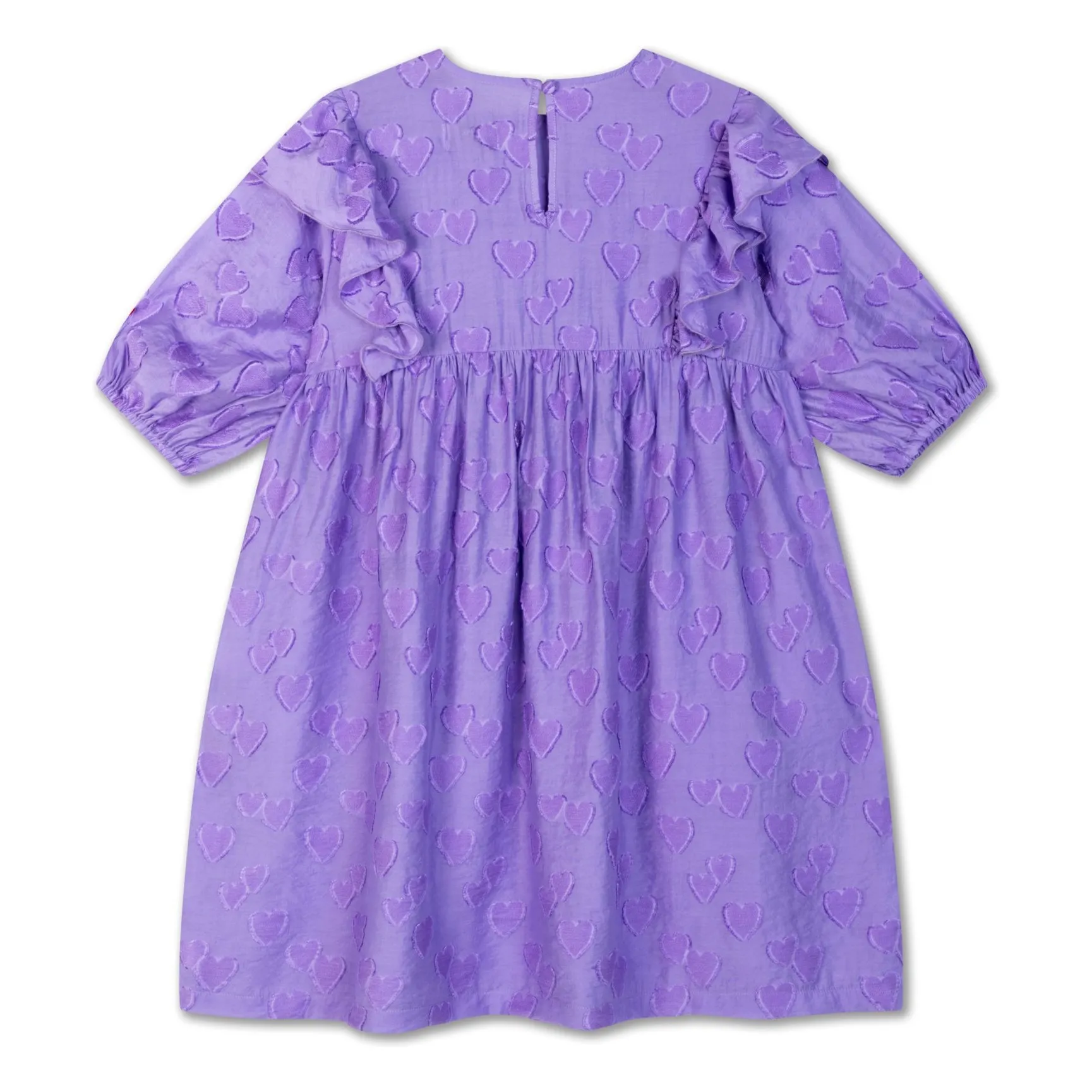 Ruffled hearts dress | Purple- Product image n°3