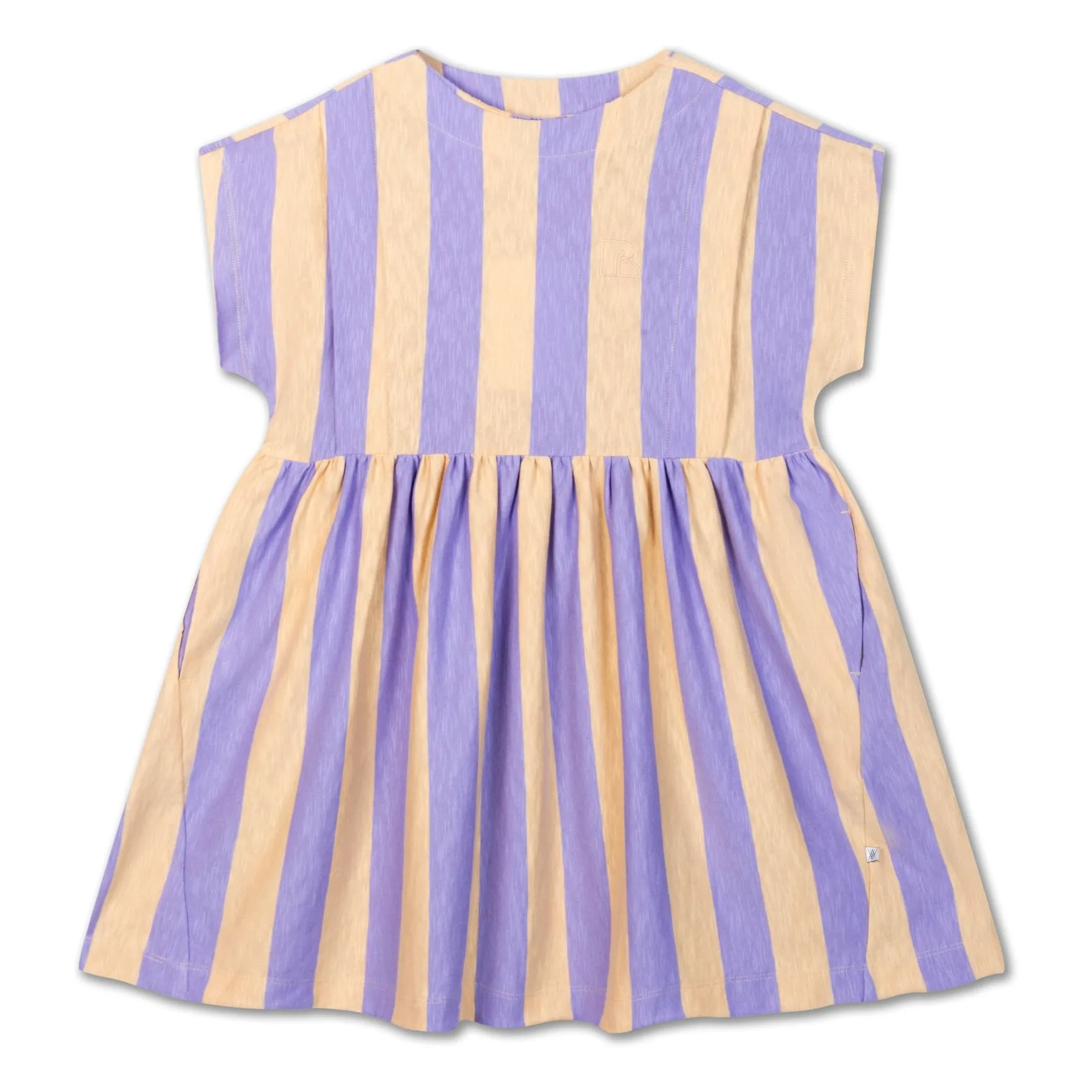 Repose Ams Lilac Organic Cotton Striped Dress