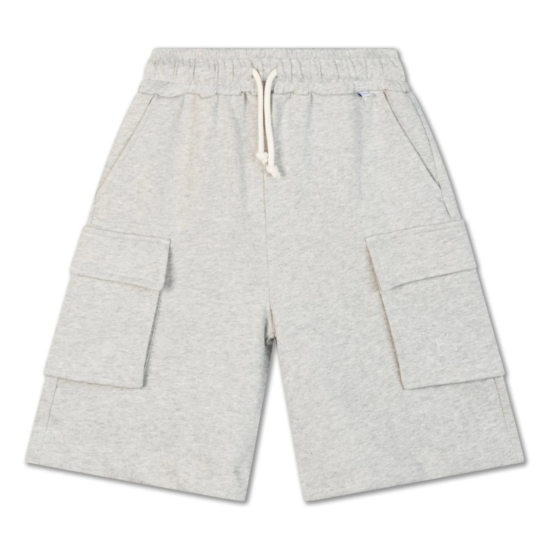 Repose Ams Heather Grey Organic Cotton Cargo Shorts