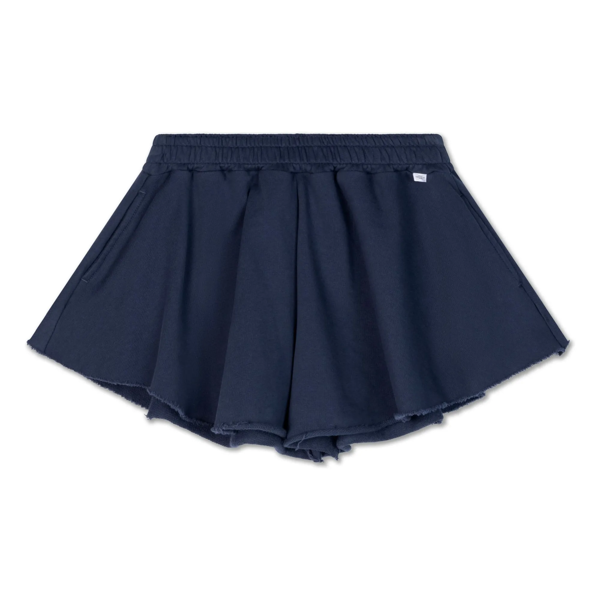 Repose Ams Midnight Blue Organic Cotton Ruffled Shorts