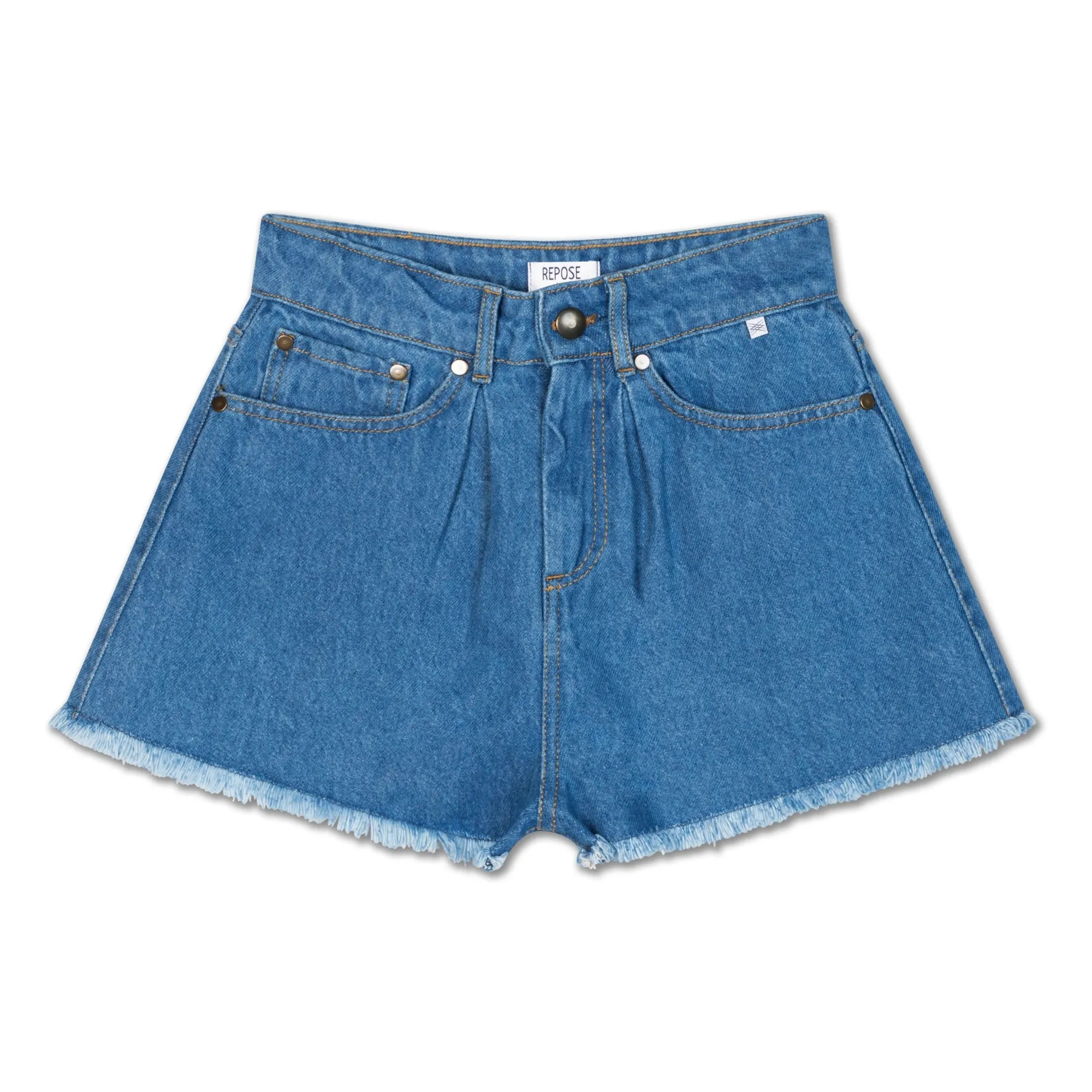 Repose Ams Denim Blue Denim Organic Cotton Shorts