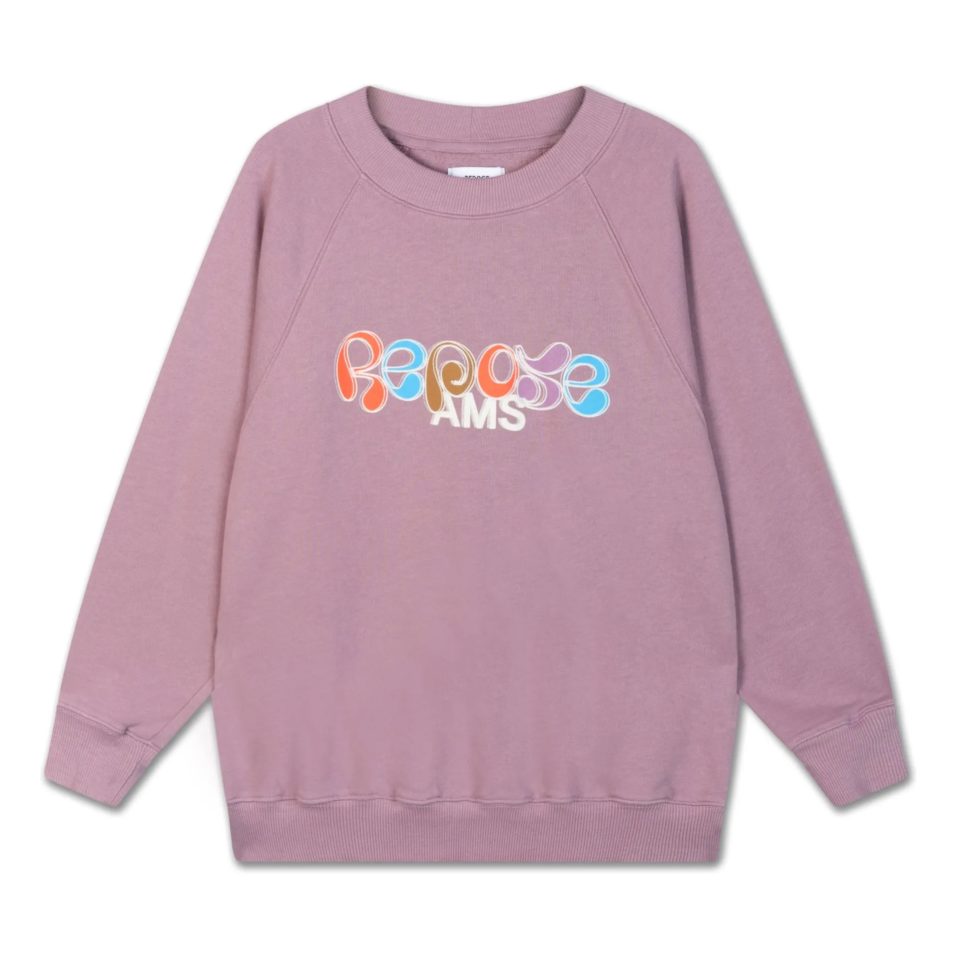 Repose Ams Mauve Organic Cotton Logo Sweatshirt