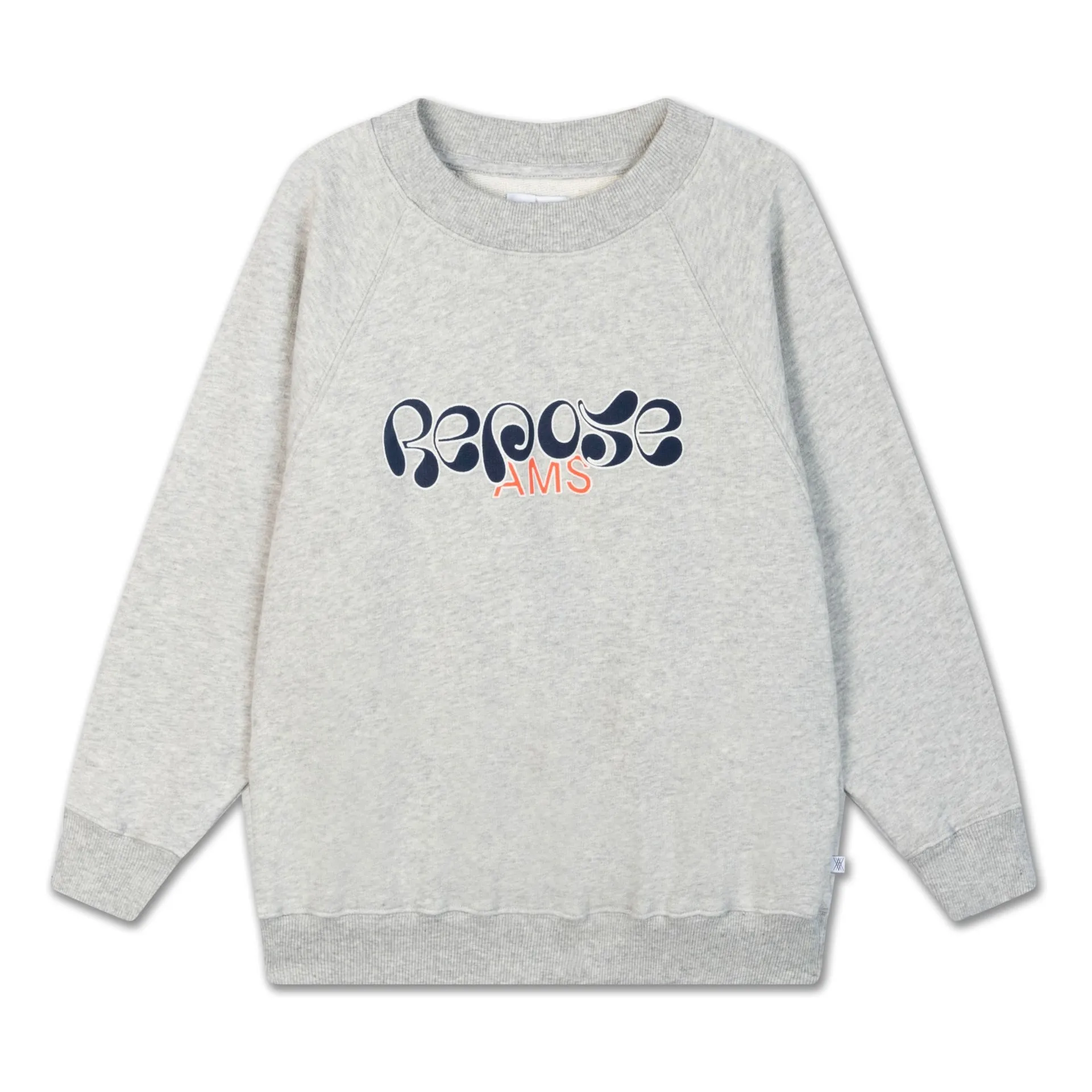 Repose Ams Heather Grey Organic Cotton Logo Sweatshirt