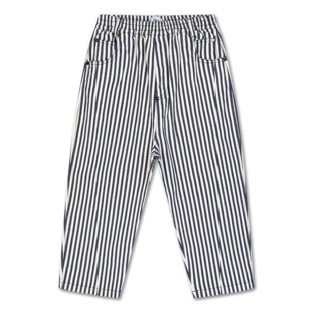 Organic Cotton Wide Jeans | Navy blue