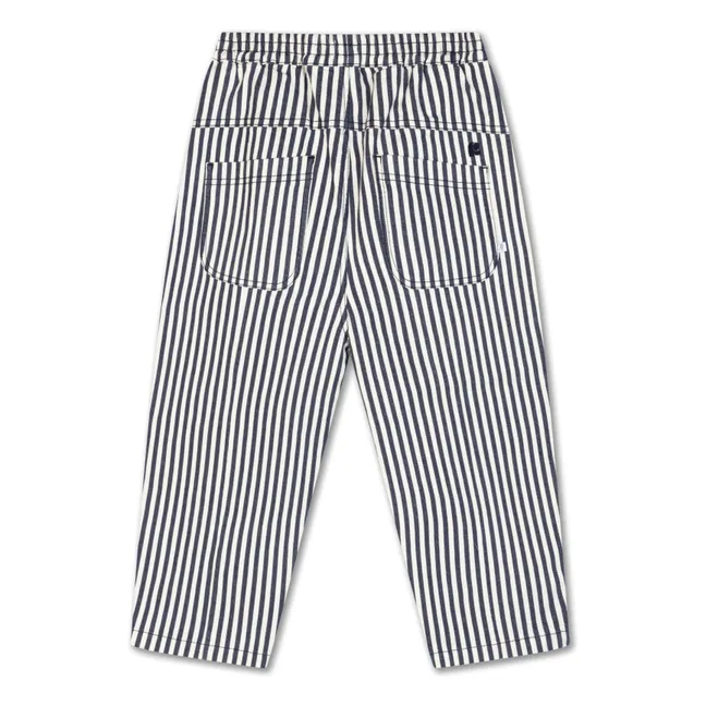 Organic Cotton Wide Jeans | Navy blue