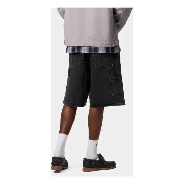 Pantaloncini in cotone organico con rivetti | Nero