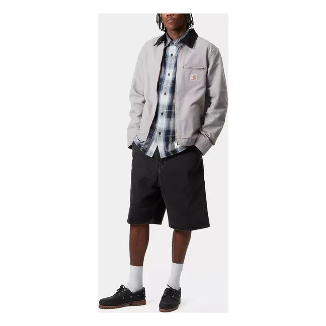 Pantaloncini in cotone organico con rivetti | Nero