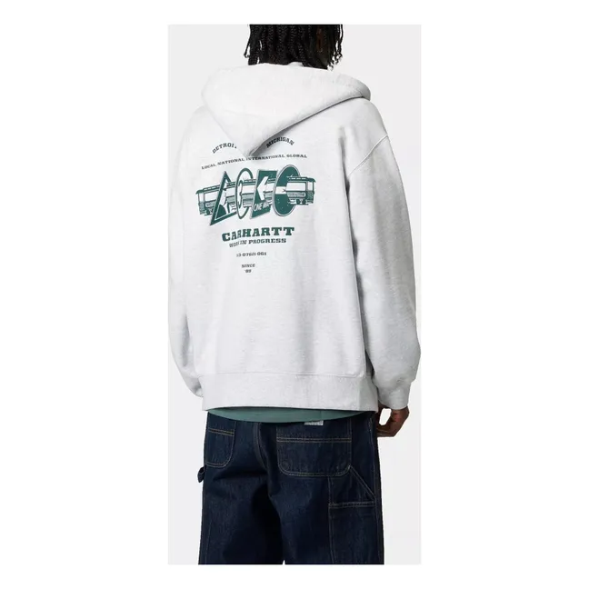 Felpa con cappuccio con zip Runaway | Grigio chiné