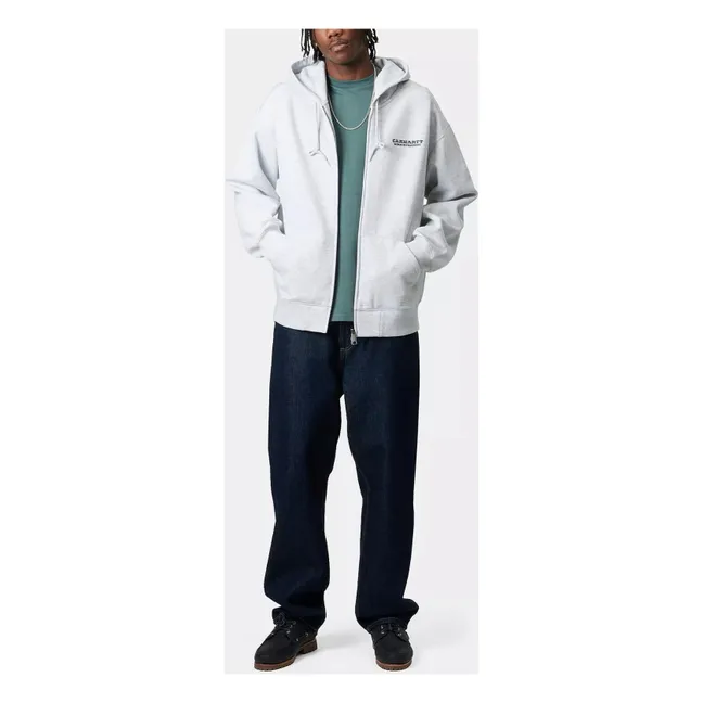 Felpa con cappuccio con zip Runaway | Grigio chiné