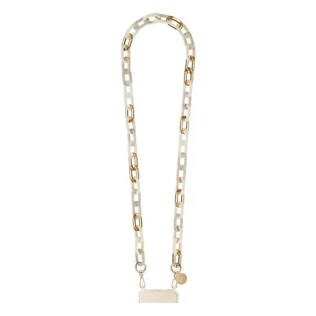 Lange Kette Liv 120 cm | Beige