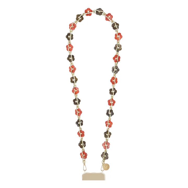 Cassy Cadena larga de flores 120 cm | Marrón- Imagen del producto n°0