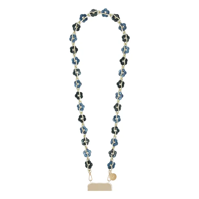 Cassy Cadena larga de flores 120 cm | Azul