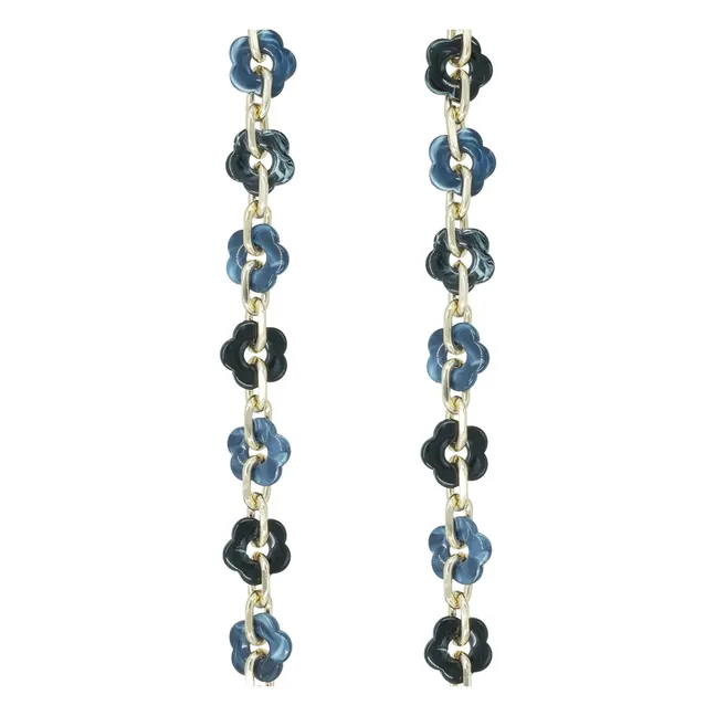Cassy Cadena larga de flores 120 cm | Azul