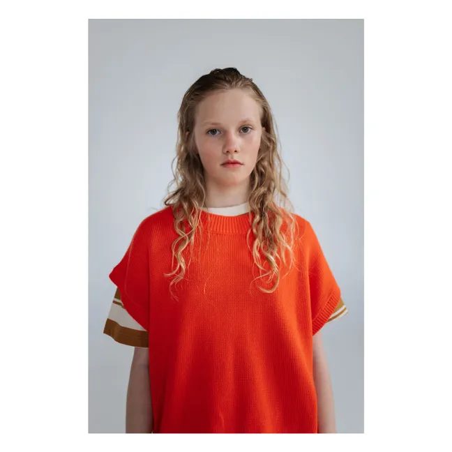 Pull Sans Manches Coton Bio | Orange