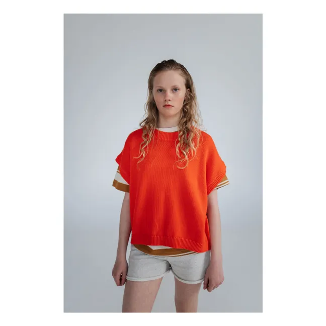 Pull Sans Manches Coton Bio | Orange