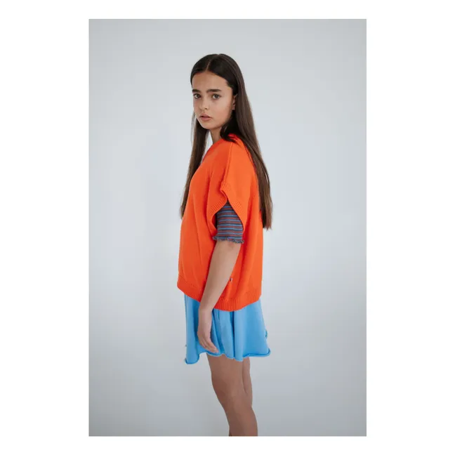 Pull Sans Manches Coton Bio | Orange