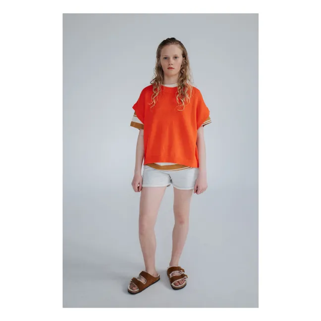 Pull Sans Manches Coton Bio | Orange