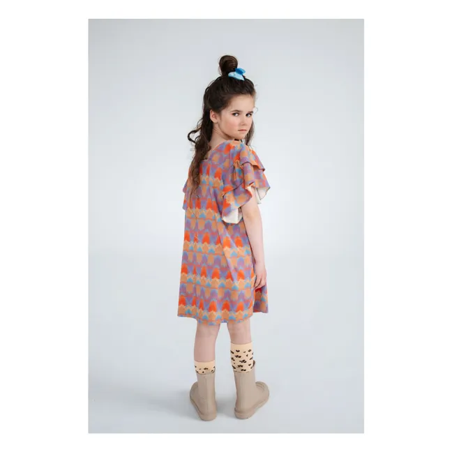 Robe Graphique Coton Bio | Mauve