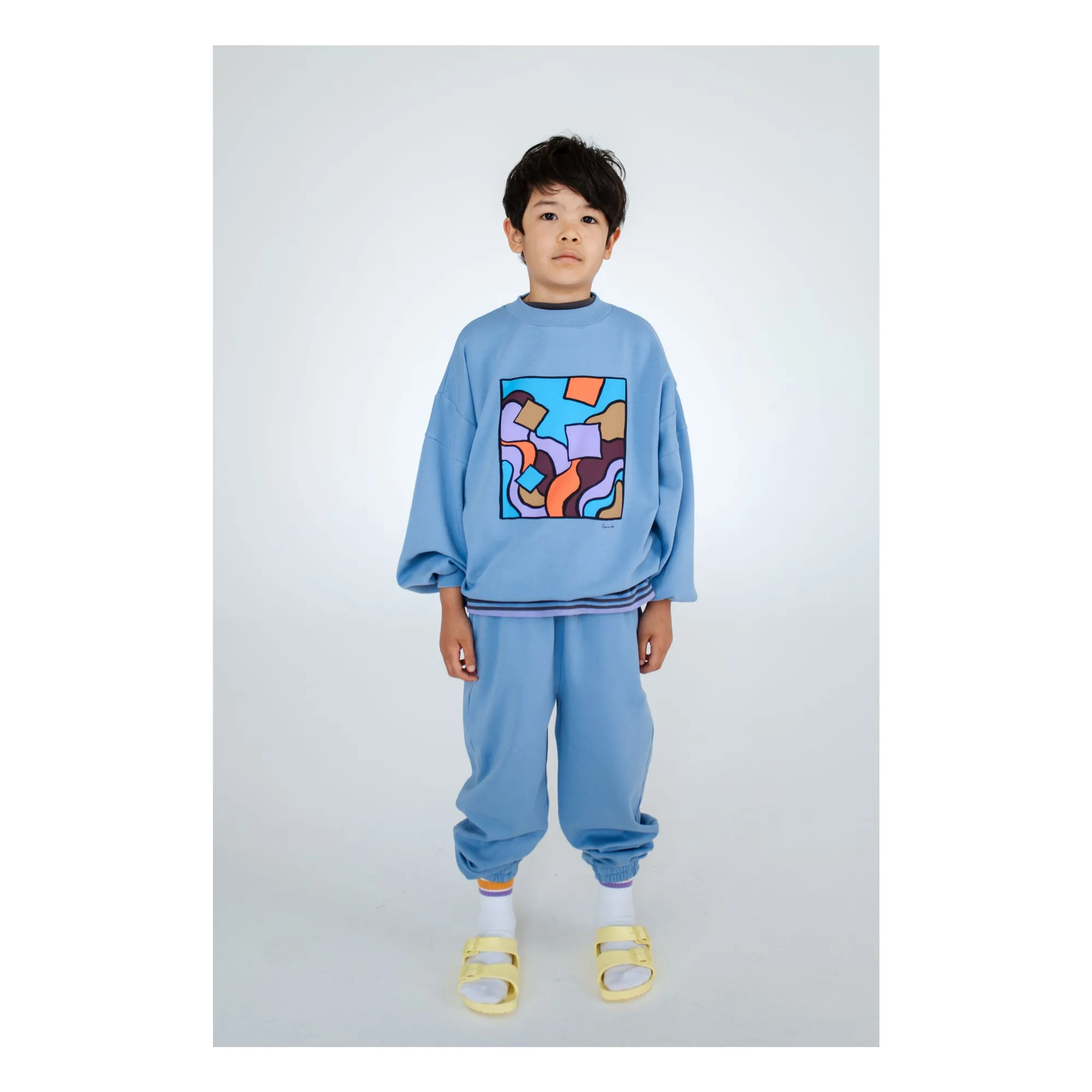 Jogger Slim Coton Bio | Bleu ciel- Image produit n°2