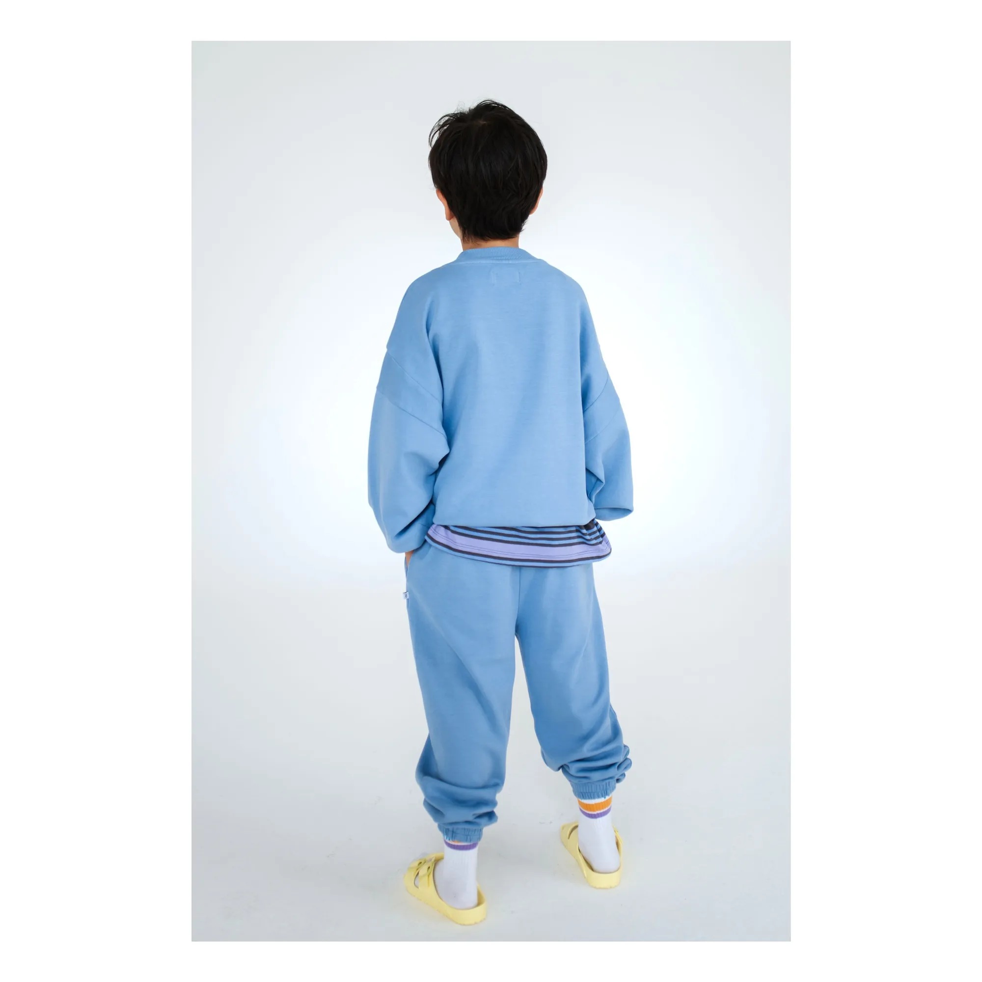 Jogger Slim Coton Bio | Bleu ciel- Image produit n°4