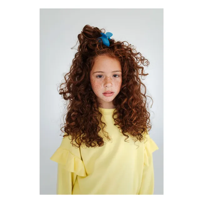 Sweat Volants Coton Bio | Jaune citron