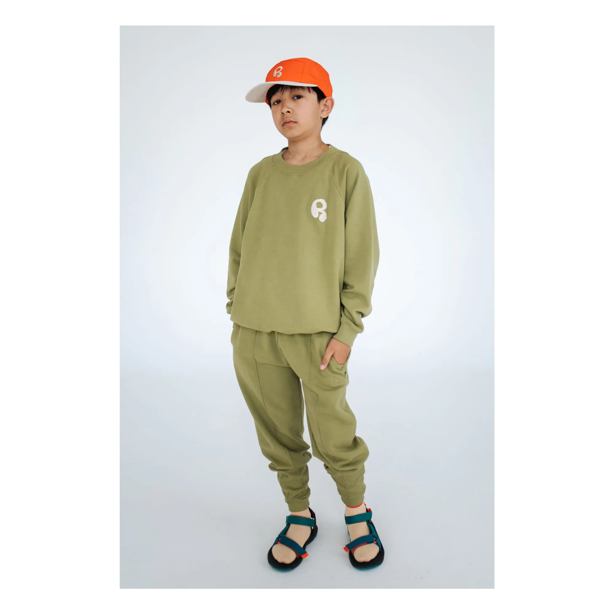 Organic cotton joggers | Khaki- Product image n°1