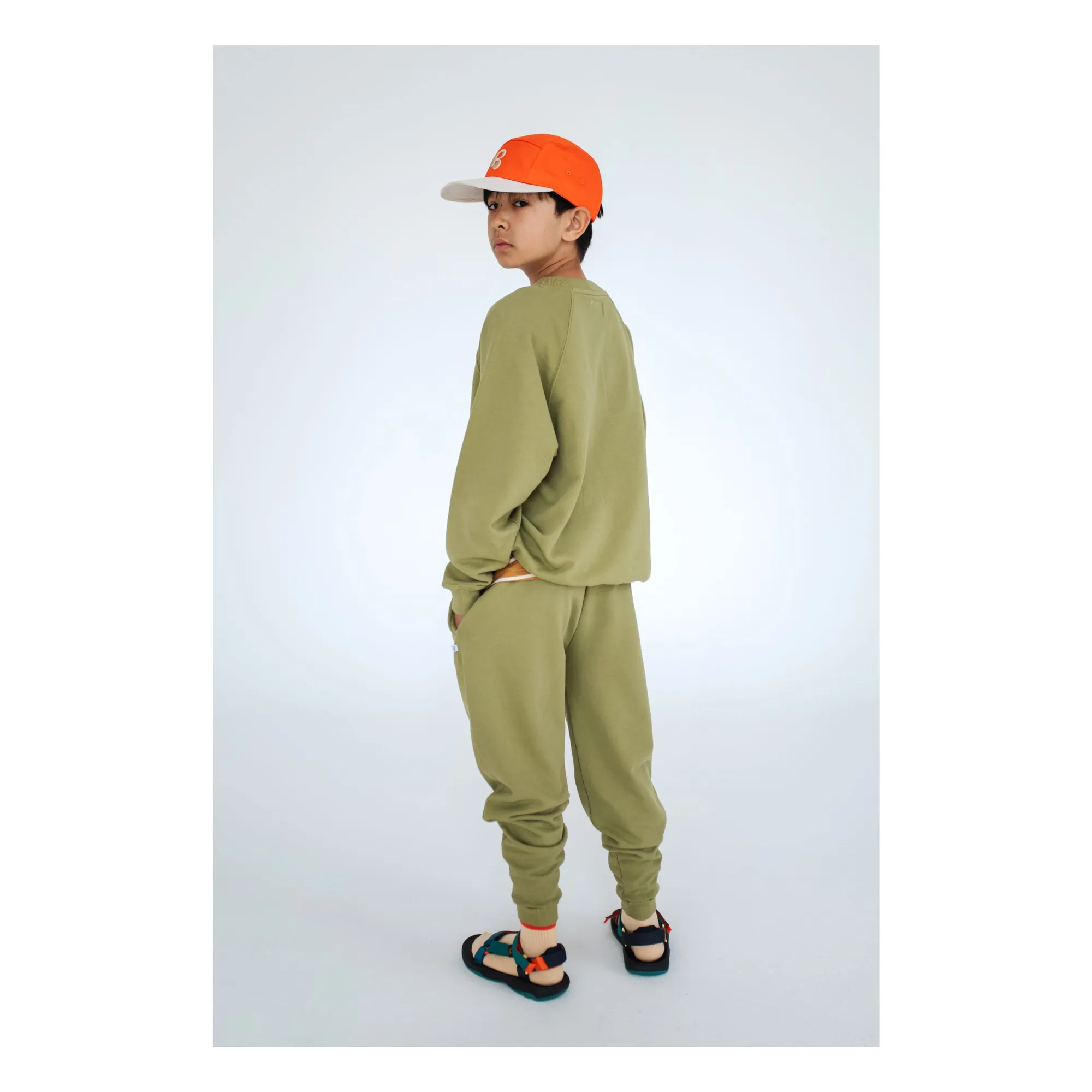 Organic cotton joggers | Khaki- Product image n°2