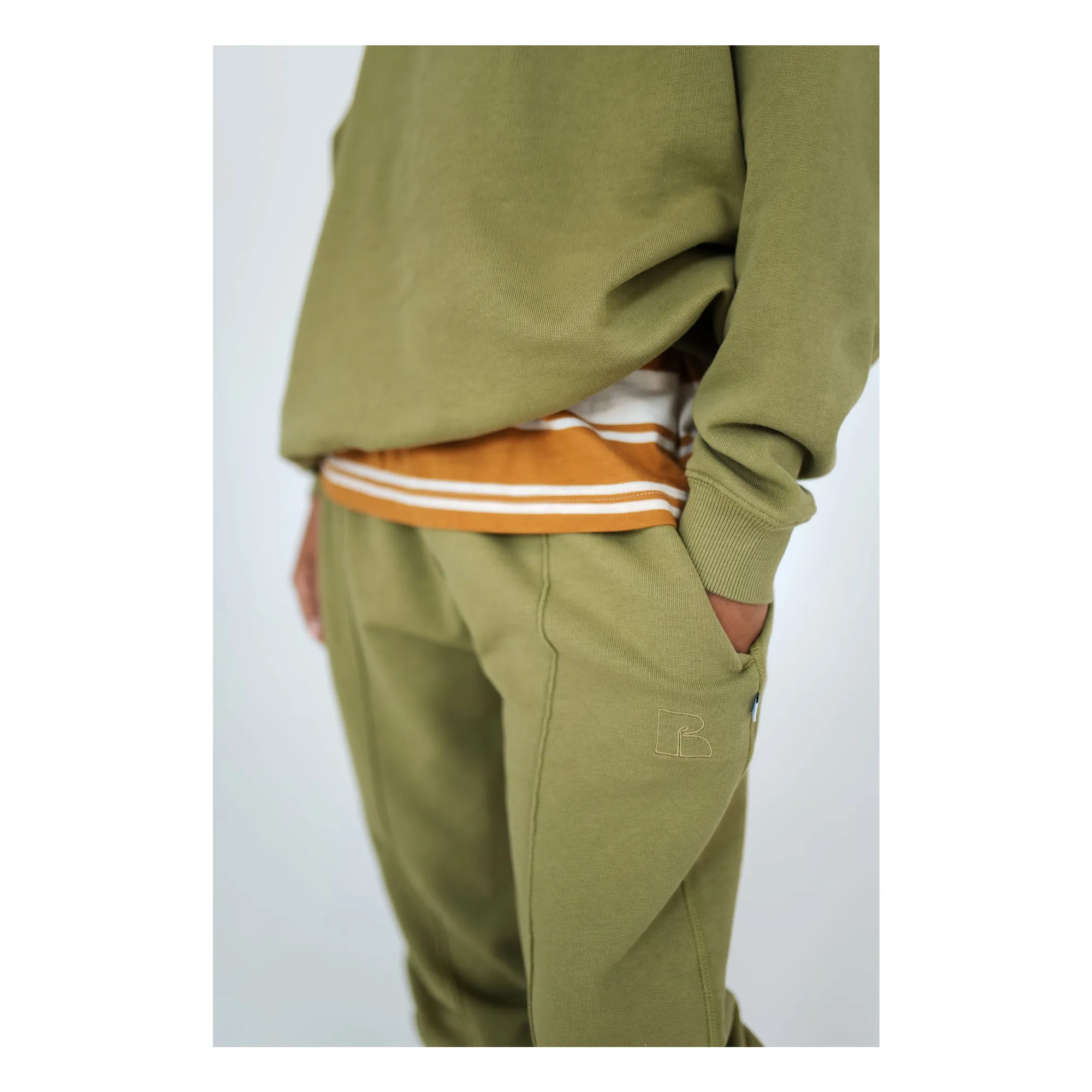 Organic cotton joggers | Khaki- Product image n°3
