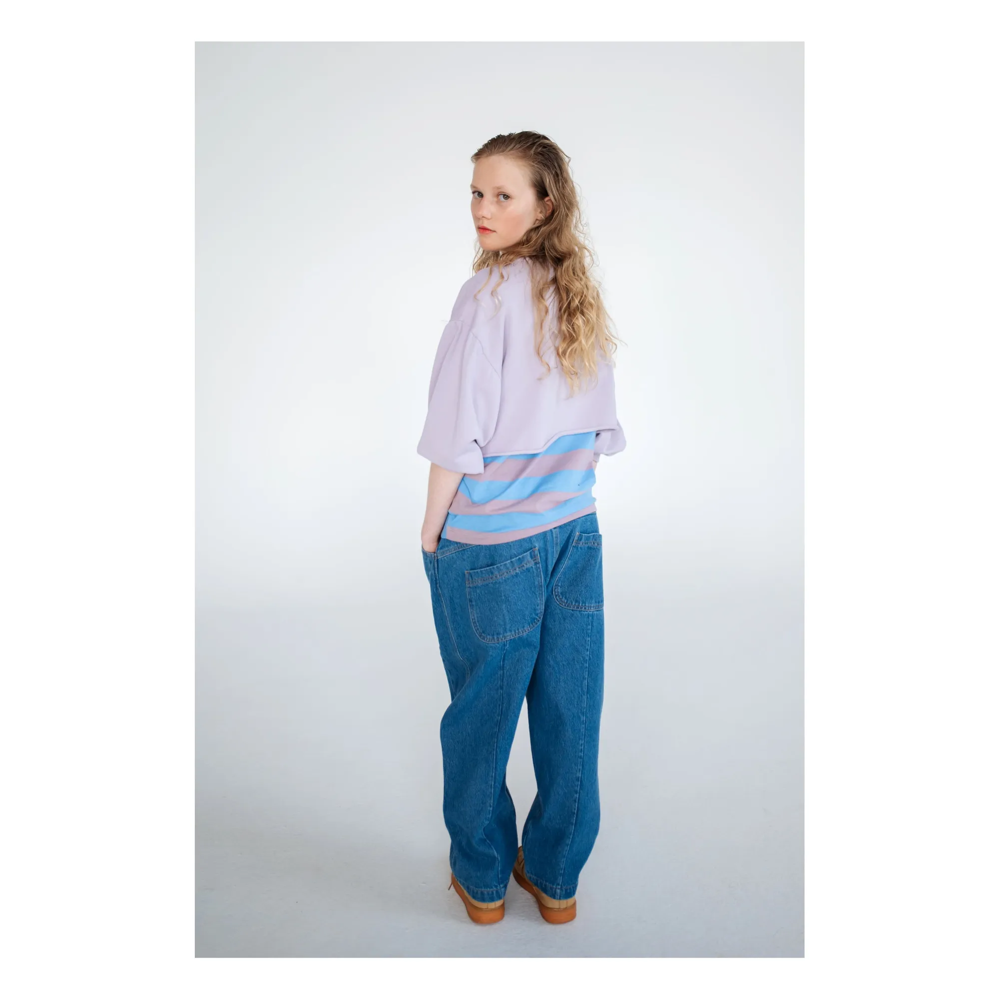 Organic Cotton Crop Sweat | Lilac- Product image n°4